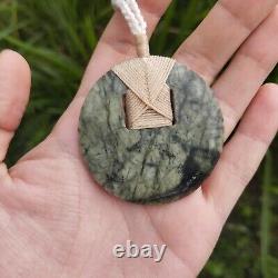 Maori Toki Koru Pendant Jade Nephrite Green Stone Necklace New Zealand Pounamu