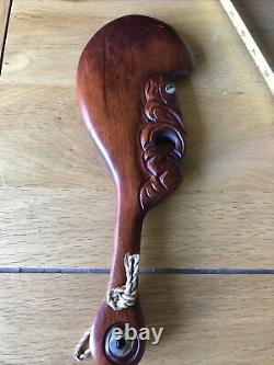 Maori Wahaika Wooden Ceremonial Weapon Hand Carvings N Zealand