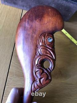 Maori Wahaika Wooden Ceremonial Weapon Hand Carvings N Zealand