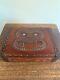Maori Wood Tiki Box Paua Shell Eyes Carved In New Zealand Signed Terewa Kerekera