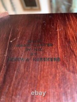 Maori Wood Tiki Box Paua Shell Eyes Carved In New Zealand Signed Terewa Kerekera