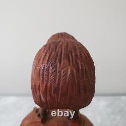 Mark Dimock Wood Kiwi Bird New Zealand Totara Vintage Wood Sculpture Figurine