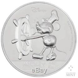 Mickey Mouse 90th Anniversary 2018 Niue 2oz high relief proof silver coin