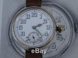 Military Trench watch WW1 era inscribed to a New Zealand Solider VGC silver 15 j