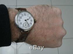 Military Trench watch WW1 era inscribed to a New Zealand Solider VGC silver 15 j