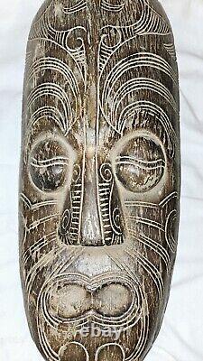 Moko Parata Wall Decor Maori New Zealand Wood Mask Unpainted
