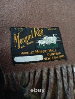 Mosgiel New Zealand Wool Reversible Travel Rug Camp Blanket 52 X 66