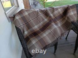 Mosgiel New Zealand Wool Reversible Travel Rug Camp Blanket 52 X 66