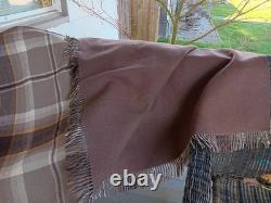 Mosgiel New Zealand Wool Reversible Travel Rug Camp Blanket 52 X 66