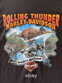 NEW Harley Davidson Rolling Thunder Christchurch New Zealand Shirt M Mens