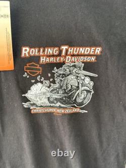 NEW Harley Davidson Rolling Thunder Christchurch New Zealand Shirt M Mens
