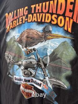 NEW Harley Davidson Rolling Thunder Christchurch New Zealand Shirt M Mens