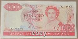 NEW ZEALAND 100 DOLLARS 1981 P-175a UNC