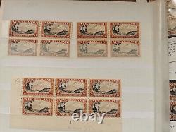 NEW ZEALAND 1942 3/- MT EGMONT SG 590c COLLECTION OF VARIETIES AND PLATE BLOCKS