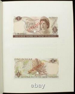 NEW ZEALAND 1967 Reserve Bank of New Zealand book with SPECIMENS. Very rare SET