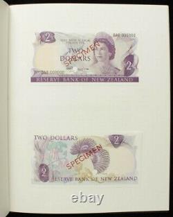 NEW ZEALAND 1967 Reserve Bank of New Zealand book with SPECIMENS. Very rare SET