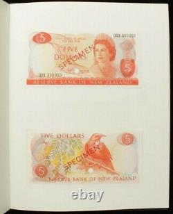 NEW ZEALAND 1967 Reserve Bank of New Zealand book with SPECIMENS. Very rare SET