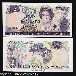 NEW ZEALAND 2 Dollars P170 C 1989 x 10 Pcs Lot ND QUEEN BIRD UNC MONEY BANK NOTE