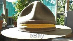 NEW ZEALAND Army PAY CORPS Officer CAMPAIGN HAT Lemon Squeezer WW2 Kiwi ANZAC