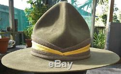 NEW ZEALAND Army PAY CORPS Officer CAMPAIGN HAT Lemon Squeezer WW2 Kiwi ANZAC