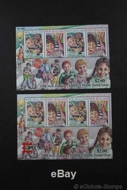 NEW ZEALAND Both CAPEX Children Health Sheets 1996 Unissued Stamp Collection