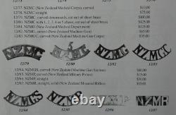 NEW ZEALAND MACHINE GUN Shoulder Title EXCEPTIONALLY RARE Brass N. Z. M. G. Variant