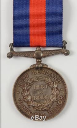 NEW ZEALAND War Medal dated 1861 to 1866 on reverse. To Australian Enlistee