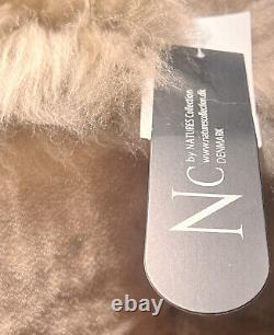 NWT Natures Collection New Zealand Sheepskin Wool Lumbar Pillow 27x17x6Carmel