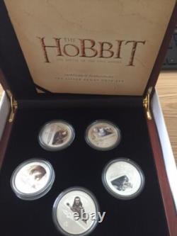 NZ 2014 Silver Proof Coin Set- Hobbit Coins- The Battle of the Five Armies