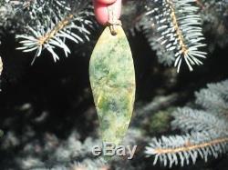 NZ JADE New Zealand JADE PENDANT! Nephrite Flower Jade Pounamu (Greenstone)