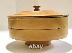 NZ KAURI Very Large Lidded Bowl 11.5 in Handcrafted Turned Bowl Art MUST SEE