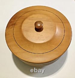 NZ KAURI Very Large Lidded Bowl 11.5 in Handcrafted Turned Bowl Art MUST SEE