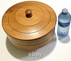 NZ KAURI Very Large Lidded Bowl 11.5 in Handcrafted Turned Bowl Art MUST SEE