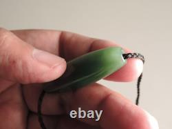 NZ MAORI Pounamu Greenstone Dean Hetherington Nephrite Green KAHURANGI Jade Bead