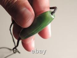 NZ MAORI Pounamu Greenstone Dean Hetherington Nephrite Green KAHURANGI Jade Bead