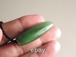 NZ MAORI Pounamu Greenstone Dean Hetherington Nephrite Green KAHURANGI Jade Bead