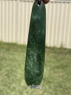NZ Nephrite Maori Greenstone Pounamu Des TRANSLUCENT MARSDEN FLOWER JADE Pendant