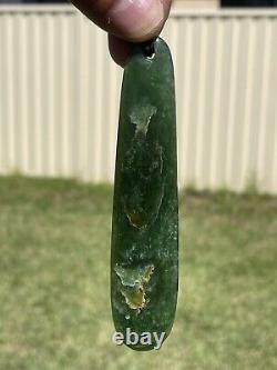 NZ Nephrite Maori Greenstone Pounamu Des TRANSLUCENT MARSDEN FLOWER JADE Pendant