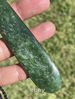 NZ Nephrite Maori Greenstone Pounamu Des TRANSLUCENT MARSDEN FLOWER JADE Pendant