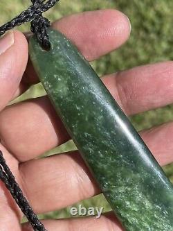 NZ Nephrite Maori Greenstone Pounamu Des TRANSLUCENT MARSDEN FLOWER JADE Pendant