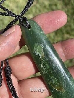 NZ Nephrite Maori Greenstone Pounamu Des TRANSLUCENT MARSDEN FLOWER JADE Pendant