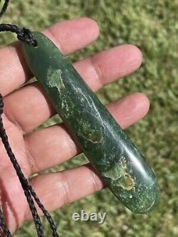 NZ Nephrite Maori Greenstone Pounamu Des TRANSLUCENT MARSDEN FLOWER JADE Pendant