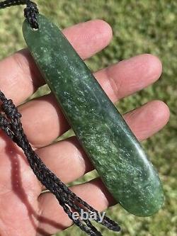 NZ Nephrite Maori Greenstone Pounamu Des TRANSLUCENT MARSDEN FLOWER JADE Pendant