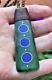 NZ POUNAMU GREENSTONE JADE AFGHAN LAPIS LAZULI 18k GOLD MOON MAORI HEI TOKI ADZE