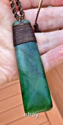 NZ POUNAMU GREENSTONE JADE AFGHAN LAPIS LAZULI 18k GOLD MOON MAORI HEI TOKI ADZE