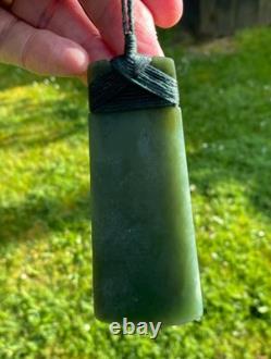 N Jerry Nz Translucent Inanga Pounamu Greenstone Jade Maori 4.2hei Toki Adze