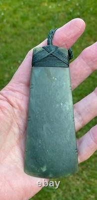 N Jerry Nz Translucent Inanga Pounamu Greenstone Jade Maori 4.2hei Toki Adze