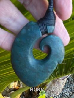 N Jerry Rarest Nz Deep Blue Kyanite Fuschite Aotea Stone Maori Hei Matau Hook