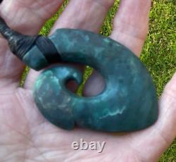 N Jerry Rarest Nz Deep Blue Kyanite Fuschite Aotea Stone Maori Hei Matau Hook