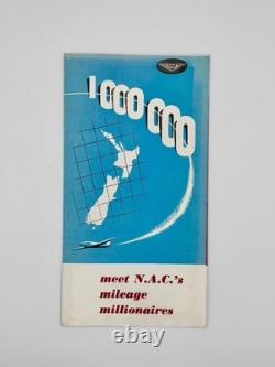 Nac New Zealand National Airways Corporation Vintage 1 Million Miles Brochure